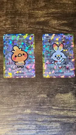4 FAN ART Pokemon TCG Cards Piplup Mudkip Torchic Scorbunny - Image 3