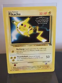 Pokemon Pikachu Black Star Promo Card WB Movie Promo, WOTC - NM - Image 1
