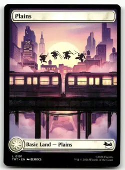 Plains (0191) #191 (NM) Teenage Mutant Ninja Turtles TMT Magic MTG - Image 1