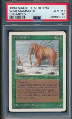 Unlimited War Mammoth PSA 10 Graded Magic MTG (3373) -magicgraders- - Image 1