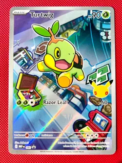 Turtwig 040 First Partner Illustration Rare Promo 30th Anniversary Pokemon TCG - Image 1