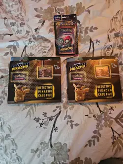Pokemon Detective Pikachu 2 CASE FILES And 1 Blister Great Cond. Small Defects - Image 1
