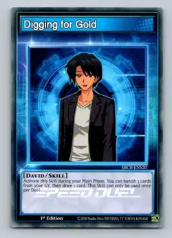 2020 YuGiOh Skill Card Digging for Gold SBCB-ENS20 1st Edition Common - Image 1