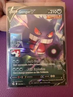 Pokemon TCG Gengar V Holo Ultra Rare Prize Pack Series 156/264 210 HP ENG - Image 2