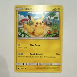 Pokemon Pikachu 30/111 SM-Crimson Invasion Common Regular Basic 60 HP EN - Image 1