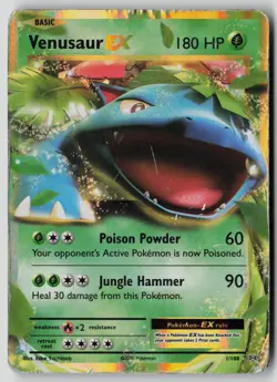 Venusaur EX 1/108 Holo EX Rare Evolutions Pokemon DMG - Image 1