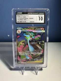 CGC 10 GEM MINT Pokemon Mega Charizard x ex 109/094 - Image 1
