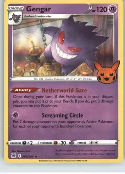Gengar (2022 Copyright Date) 066/196 Holo Trick or Trade BOOster 2023 Pokemon NM - Image 1