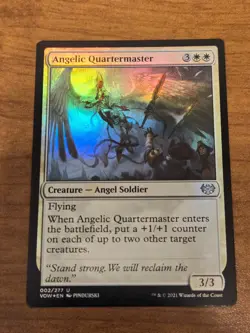 MTG Innistrad Crimson Vow - Angelic Quartermaster - VOW 002 - FOIL - Image 1