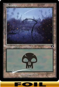 1x - Swamp - #445 - RETRO FOIL - Commander Masters - NM MTG - Image 1