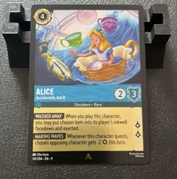 Alice Accidentally Adrift 141/204 - Rare COLD FOIL Lorcana Fabled Disney - Image 1