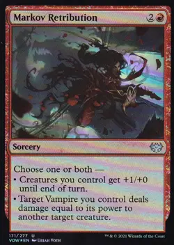 MTG Innistrad Crimson Vow - Markov Retribution - VOW 171 - FOIL - Image 2