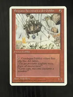 MTG Italian Revised Goblin Balloon Brigade Unsigned Artist Proof Near Mint - Image 1
