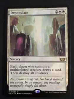 1x Foil Depopulate (010) Streets of New Capenna LP MTG Magic x1 MKE - Image 1