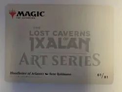 Bloodletter of Aclazotz Art Card (/81) (Gold-Stamped Signature) 61 - LCI MTG - Image 2