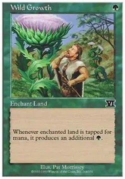 Wild Growth - Light Play MTG Classic 6th Edition - Image 1