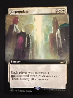 1x Depopulate (406) Extended Art Streets of New Capenna LP MTG Magic x1 MKE - Image 1
