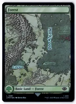 Forest LTR 281 Magic: The Gathering Foil Land NM - Image 1
