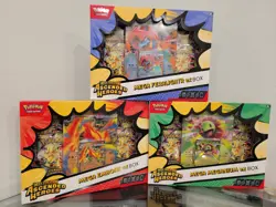 3 Pokemon TCG Ascended Heroes Mega ex Box Bundle Feraligatr Emboar Meganium New - Image 1