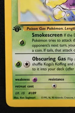 Koga's Koffing 1st Edition 48/132 LP+ Gym Challenge Regular Uncommon Pokemon TCG - Image 5