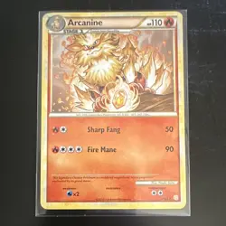Pokemon TCG HeartGold SoulSilver Arcanine 1/123 1st Holo Rare 110HP - Image 1