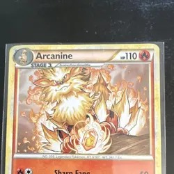 Pokemon TCG HeartGold SoulSilver Arcanine 1/123 1st Holo Rare 110HP - Image 3