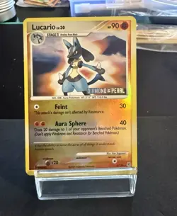 Nintendo Pokemon TCG Diamond & Pearl Lucario 6/130 Holo Rare 90HP - Image 1
