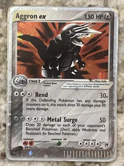 1x Aggron EX - 95/100 - Rare Holo EX Heavily Played Pokemon EX - Sandstorm - Image 1