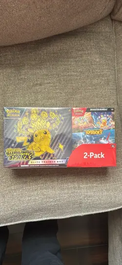 Pokemon Surging Sparks ETB + Booster Bundle Costco 2-pack Sealed - Image 1