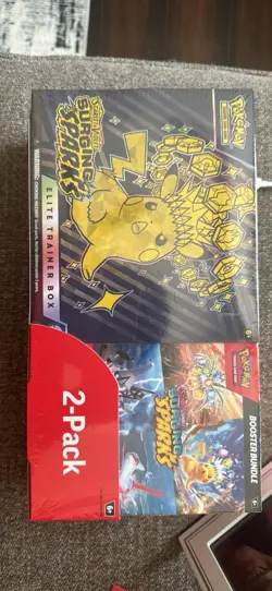 Pokemon Surging Sparks ETB + Booster Bundle Costco 2-pack Sealed - Image 2