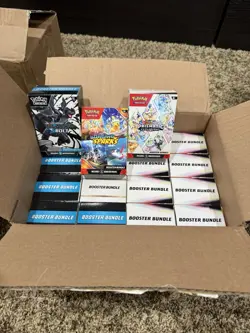 Pokemon TCG Prismatic Evolutions Empty Booster Bundle Boxes Lot (16) - Image 1