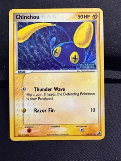 Pokemon Ex Unseen Forces Chinchou Reverse Holo (52/115) LP - Image 1