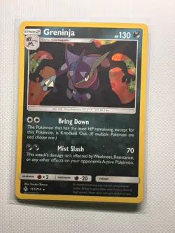 Pokemon TCG Greninja 117/214 Unbroken Bonds Holo Rare 130HP holo is scratched - Image 1