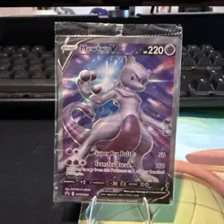 SEALED Mewtwo V SWSH229 Black Star Promo Full Art Holo Pokemon GO - Image 1
