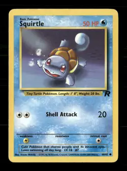 Squirtle 68/82 Team Rocket Unlimited MP Pokemon - Image 1