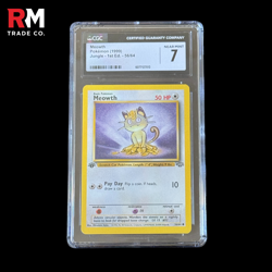 Meowth 1st Edition Pokemon WOTC 1999 Jungle 56/64 SGC Graded 7 - Image 1