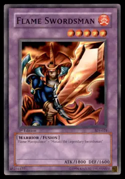 Yu Gi Oh! Flame Swordsman SDJ 024 SDJ 1st Edition Regular - Image 1