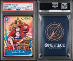 PSA 8 Monkey D. Luffy P-043 Promo 2nd Anniversary Stamped One Piece TCG English - Image 2