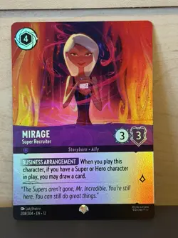 Mirage Super Recruiter 208/204 EPIC Disney Lorcana Wilds Unknown Card - Image 1