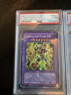 Yugioh Elemental Hero PSA Card Lot Ultimate Dogma And GLAS Plasma Vice - Image 2