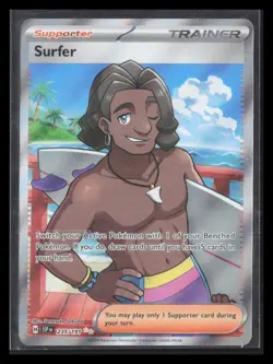 Surfer 235191 Full Art Trainer Supporter Card SSP EN Pokemon TCG Near Mint - Image 1