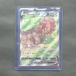 Pokemon TCG Greedent V Fusion Strike Holo Card 257/264 Full Art Ultra Rare NM - Image 1