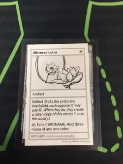 MTG Magic The Gathering Mirrored Lotus Playtest Test Card Artifact Commander - Image 1