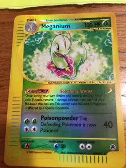 Meganium 18/165 Mint Condition Holo Rare Expedition Base Set Pokemon Card - Image 1