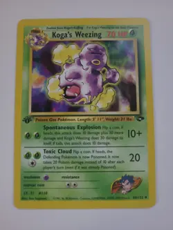 Pokemon Card - Koga's Weezing Gym Challenge 50/132 1st Edition Uncommon - Image 1