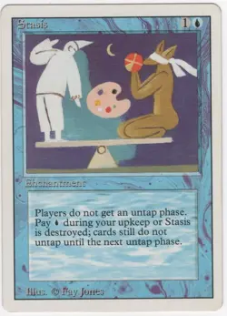 Stasis Revised Magic The Gathering MTG LP - Image 1