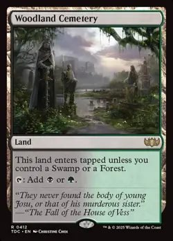 MTG Woodland Cemetery ** Tarkir: Dragonstorm Commander ** English - Image 1