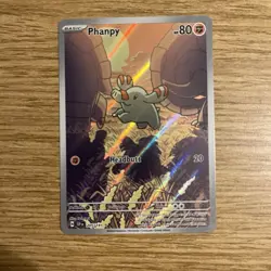 Pokemon TCG Phanpy Holo Illustration Rare SV08: Surging Sparks 205/191 - Image 1