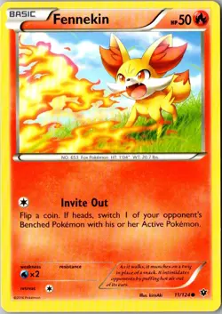 Fennekin Pokemon Fates Collide 11/124 LP - Image 1
