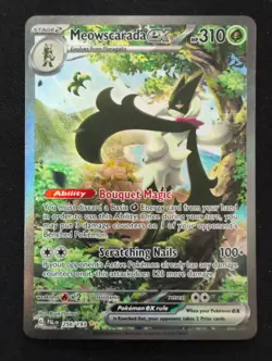 Pokemon TCG Meowscarada ex Sv02: Paldea Evolved 256/193 SIR Holo Eng 310HP - Image 1